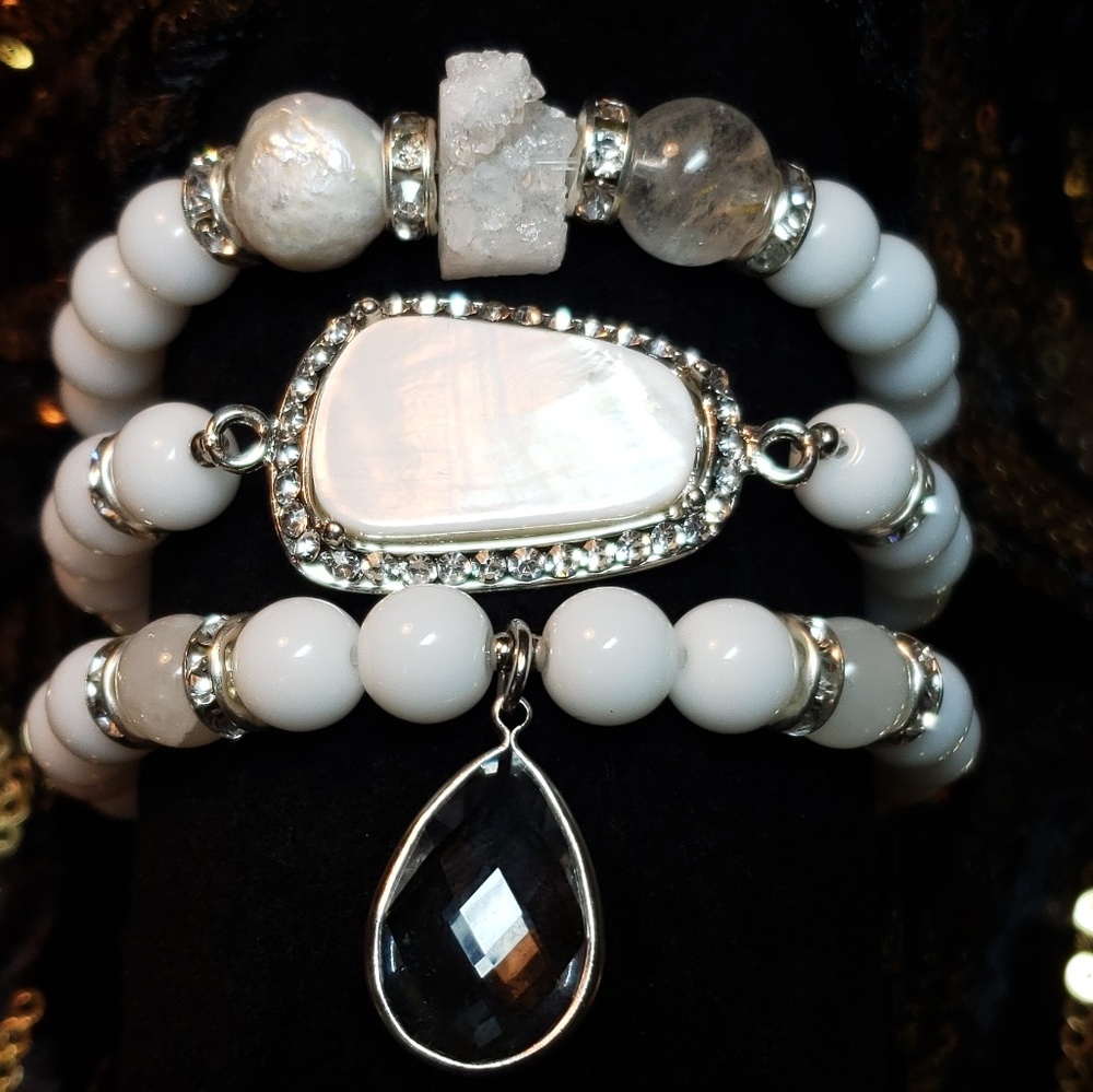 Custom Gemstone Bracelet Trio
